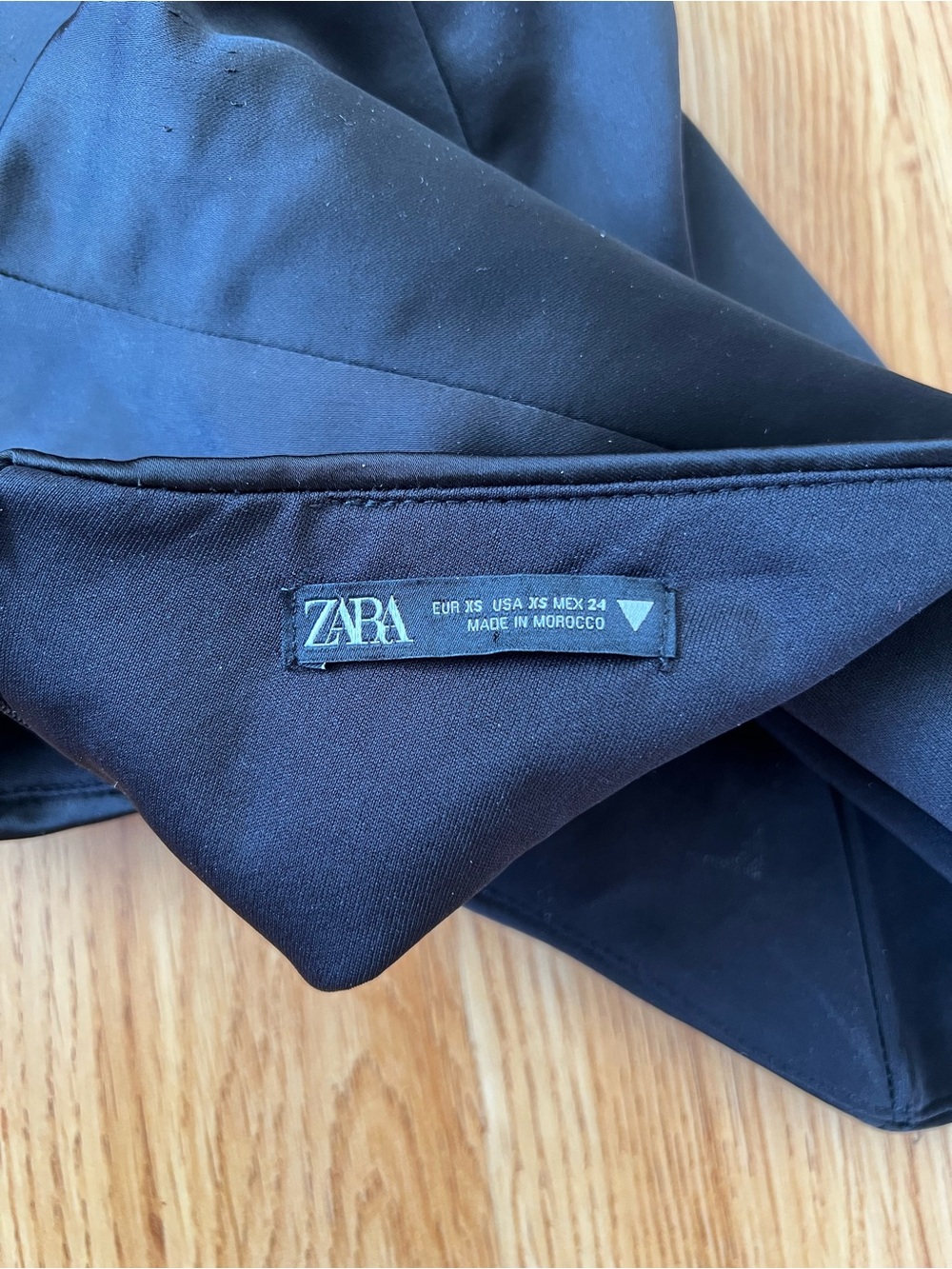 ZARA Black Satin Corset Strapless Bodysuit Size XS - Picture 4 of 4